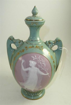 Lot 267 - A Lichte Gebruder Heubach porcelain vase and cover