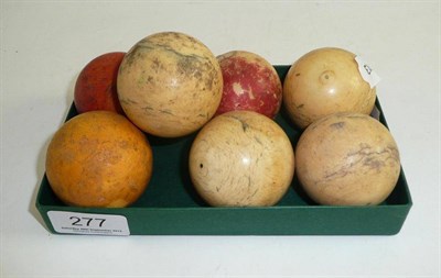 Lot 277 - Seven ivory billiard balls