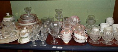 Lot 283 - A Doulton Rondelay tea and dinner service, a quantity of cut crystal glasses and a gilt...