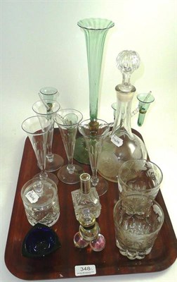 Lot 348 - A quantity of glassware including two 1936 engraved glasses