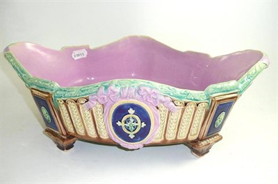 Lot 357 - A Victorian Majolica shallow centre-dish