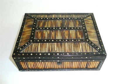 Lot 374 - A 19th century quill box