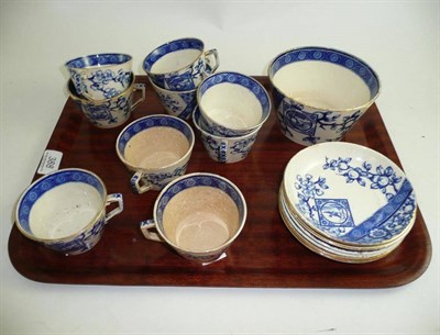 Lot 388 - A Dado tea service comprising nine cups, six saucers and slop bowl