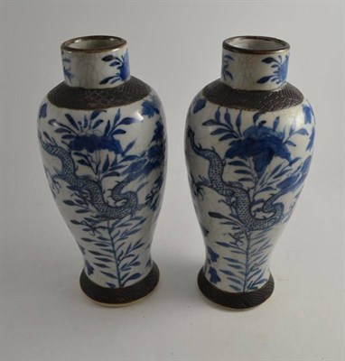 Lot 429 - Pair of Chinese 19th century blue and white vases