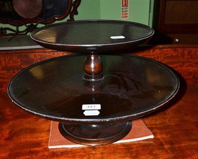 Lot 441 - A mahogany two tier Lazy Susan