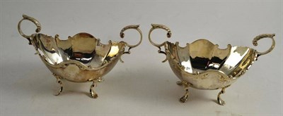 Lot 461 - Pair of silver bonbon dishes