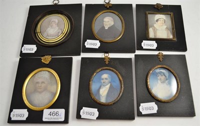 Lot 466 - Six various 19th century and later miniatures