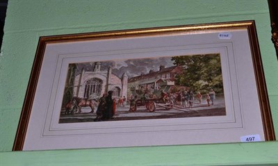 Lot 497 - David Horner, watercolour 'The York Mystery Plays'