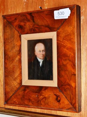 Lot 530 - An early 19th century portrait of a balding gentleman