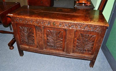 Lot 568 - Carved oak coffer