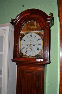 Lot 573 - Mahogany cased eight day longcase clock with painted enamel dial signed James Baxter, Dunblane