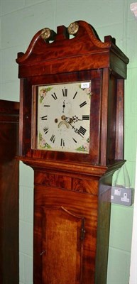 Lot 575 - An oak and mahogany eight day longcase clock