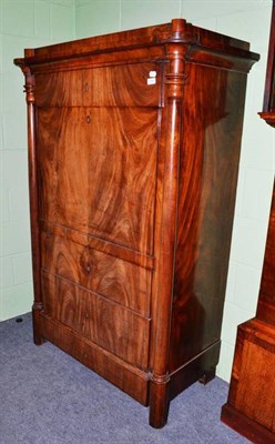 Lot 576 - A 19th century Continental mahogany cupboard