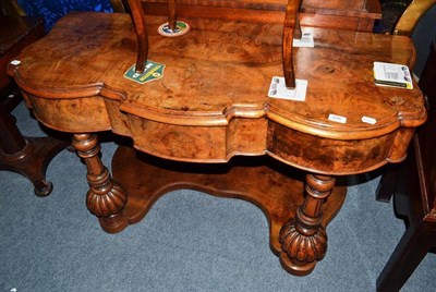 Lot 606 - A Victorian walnut Duchess dressing table base lacking back