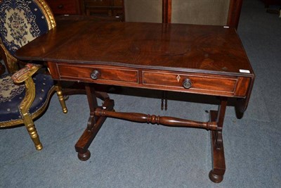 Lot 608 - A Victorian mahogany sofa table with two drawers