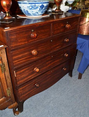 Lot 625 - A 19th century mahogany four height chest of drawers