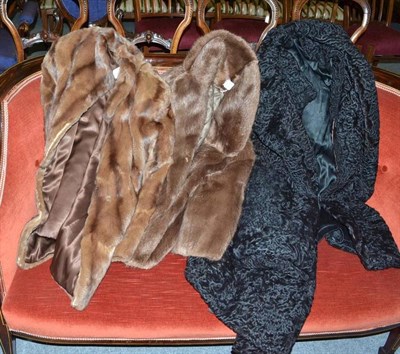 Lot 638 - Beaver lamb jacket, fur evening jacket and a fur 'Harrods' jacket (3)