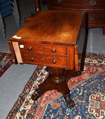 Lot 656 - William IV rosewood table fitted drawers