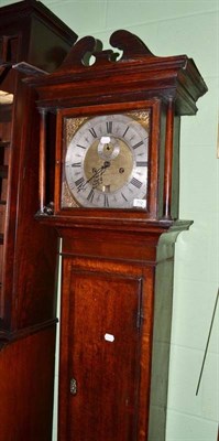 Lot 712 - An oak cased eight day longcase clock with brass dial