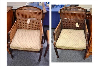 Lot 715 - Pair of 1920 bergere armchairs