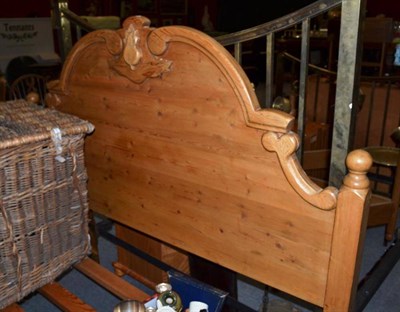 Lot 782 - A pine double bed