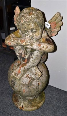 Lot 852 - Terracotta garden putto