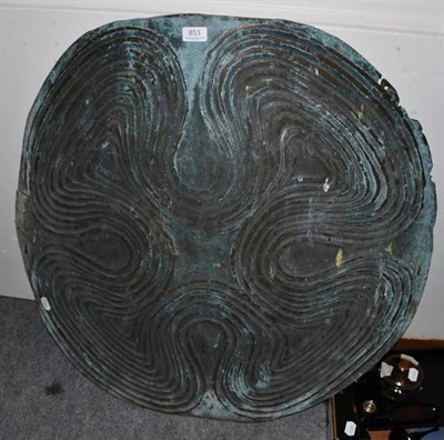 Lot 853 - Bronze decorative shield