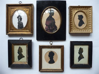 Lot 68 - Circle of John Miers (19th century): Portrait Silhouette of an Elegantly Dressed Lady, facing...