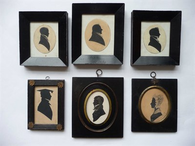 Lot 76 - English School (19th century): Portrait Silhouette of a Young Man, wearing period Regency...