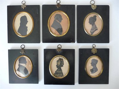 Lot 87 - English School (19th century): Portrait Silhouette of a Lady, said to be Joanna Gamble (née...