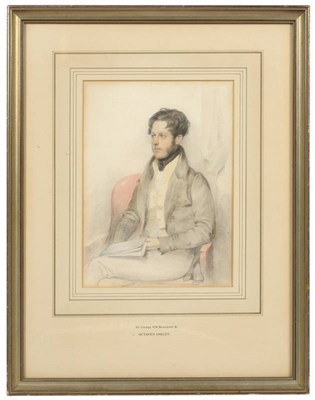 Lot 106 - Octavius Oakley OWS (1800-1867) Portrait of Sir George Howland Willoughby Beaumont Bt, seated...