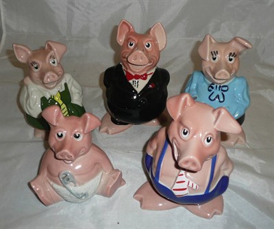 Lot 150 - A set of five NatWest pigs