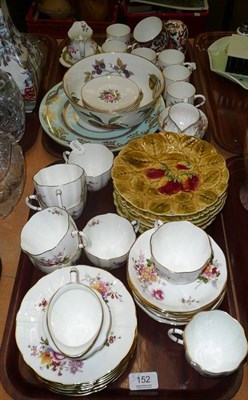 Lot 152 - Royal Crown Derby 'Derby Posies' teawares, two Royal Crown Derby cups and saucers, Royal...