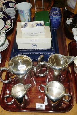 Lot 156 - Hotel plate four piece teaset and Ringtons