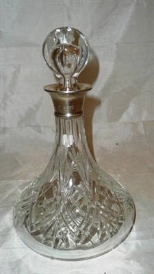 Lot 168 - A silver mounted decanter and stopper