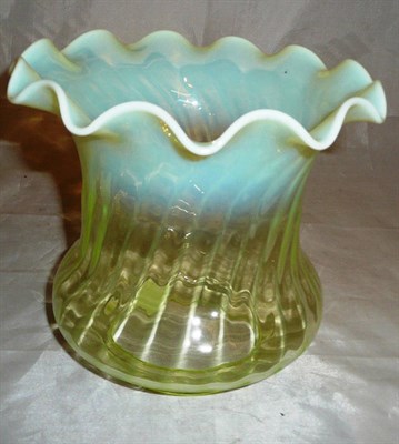 Lot 169 - A Vaseline glass lamp shade