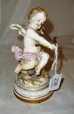 Lot 236 - A 19th century Meissen figure of Cupid inscribed 104 and 101 to base