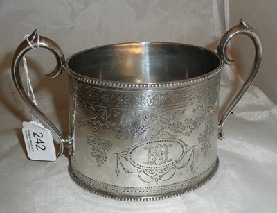 Lot 242 - A Victorian silver twin handled sugar bowl