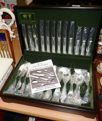 Lot 260 - A Sheffield plate canteen of cutlery by Arthur Price