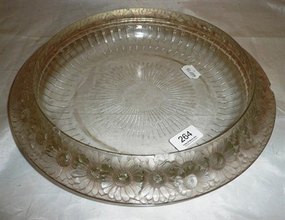 Lot 264 - Rene Lalique glass circular bowl (a.f.)