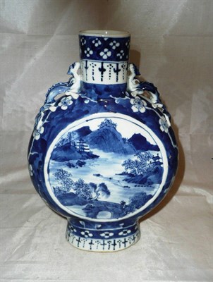 Lot 288 - Chinese blue and white moon flask, 19th century