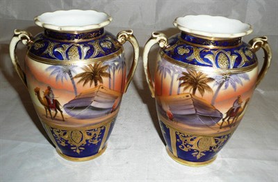 Lot 294 - A pair of Noritake vases