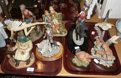 Lot 305 - Royal Doulton 'Lunchtime', Leonardo shepherd figure, Capo di Monte figure, resin fairy model,...