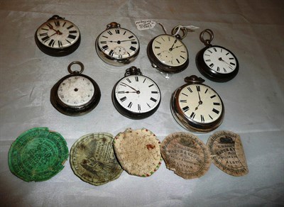 Lot 309 - A silver pair cased pocket watch and six other pocket watches (a.f.) (7)