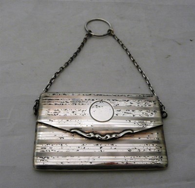 Lot 317 - A silver calling card case with gilt interior