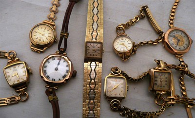 Lot 342 - Eight assorted ladies watches