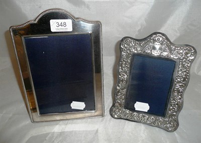 Lot 348 - Two silver photograph frames