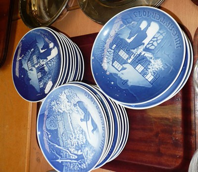 Lot 401 - A set of twenty six Royal Copenhagen Christmas plates