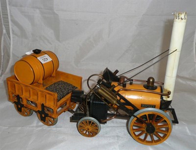 Lot 420 - Model steam engine and trailer