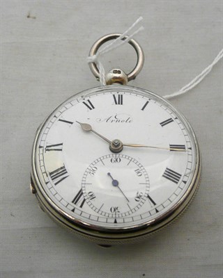 Lot 424 - An 18th century movement signed J R Arnold, London, No. 3428, with later dial and case